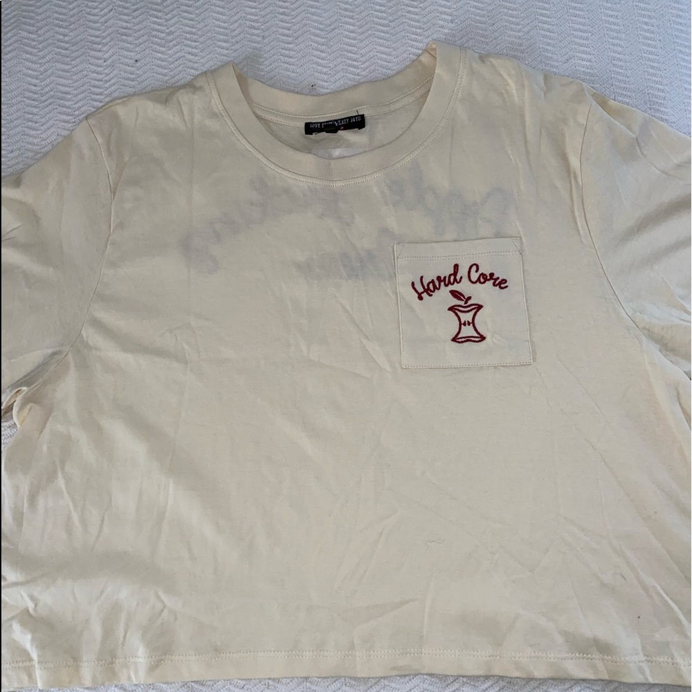 Cropped graphic T shirt